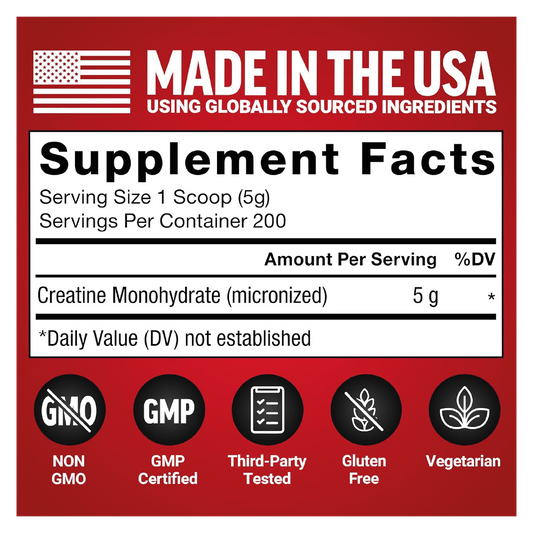 Creatina Monohidrata en Polvo- Force Factor 200 servings | 1 kg