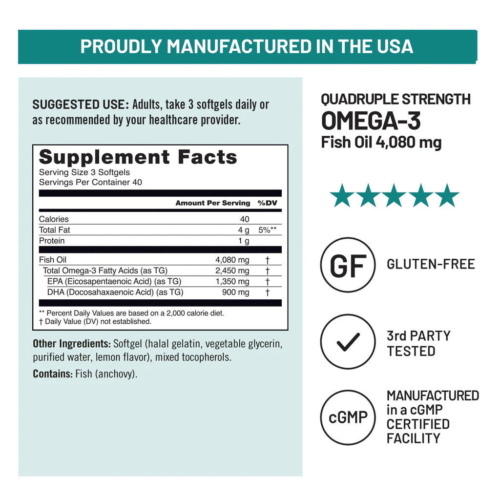 Omega 3 - Cuadruple 120 cápsulas