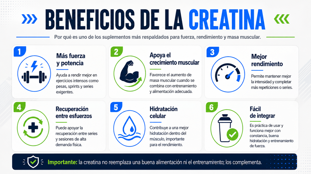 Creatina para ganar músculo: qué debes saber antes de comprar en Costa Rica