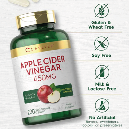 Vinagre de Cidra de Manzana 450mg | 200 Capsules