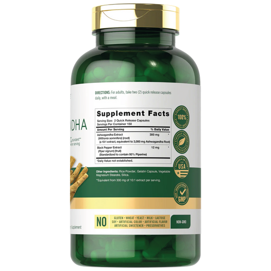 Ashwagandha 3000 mg - 300 Capsulas