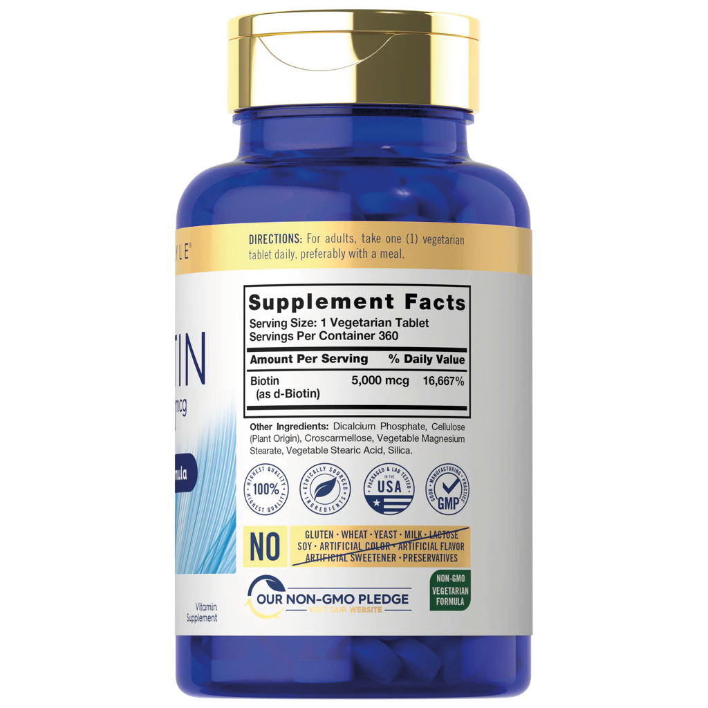 Biotin 5000mcg | 360 Tablets