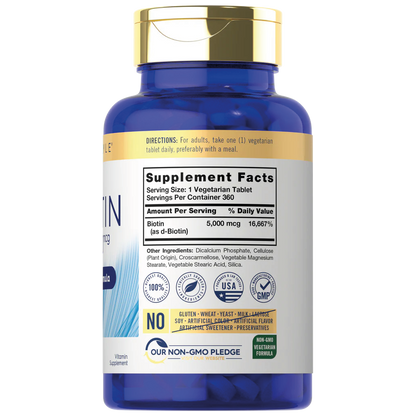 Biotin 5000mcg | 360 Tablets