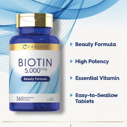 Biotin 5000mcg | 360 Tablets