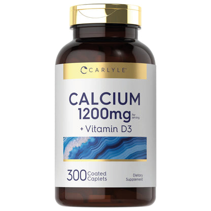 Calcio con Vitamina D3 1200mg de Carlyle 300 tabletas suplemento para huesos fuertes en Costa Rica