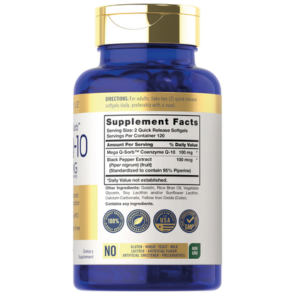 CoQ10 100mg per serving | 240 Softgels