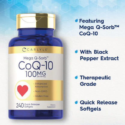 CoQ10 100mg per serving | 240 Softgels