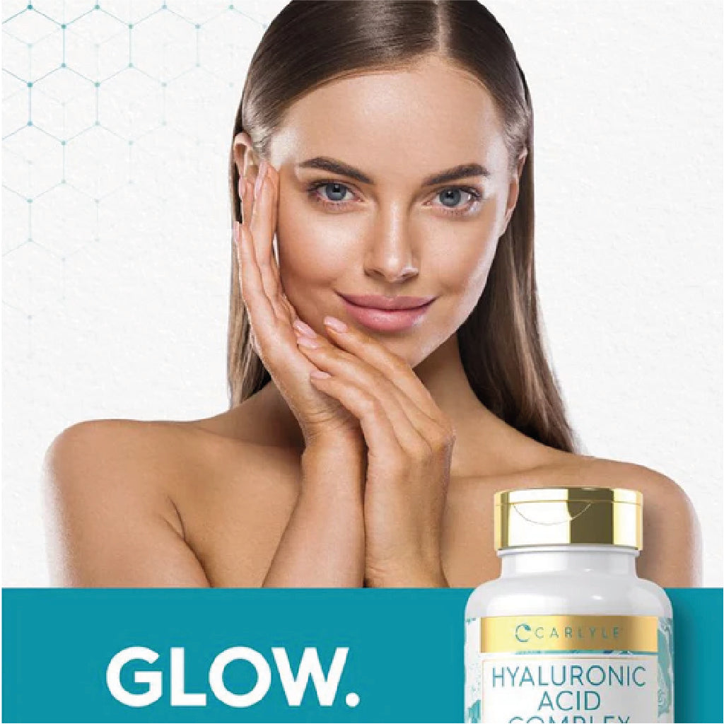 Suplemento Carlyle de ácido hialurónico con colágeno 900 mg para rutina de belleza diaria