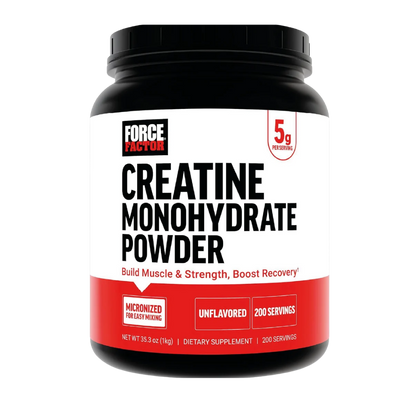 Creatina monohidratada Force Factor de 1 kg y 200 porciones