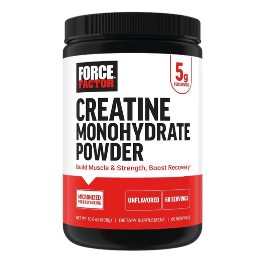 Creatina monohidratada Force Factor de 300 g y 60 porciones