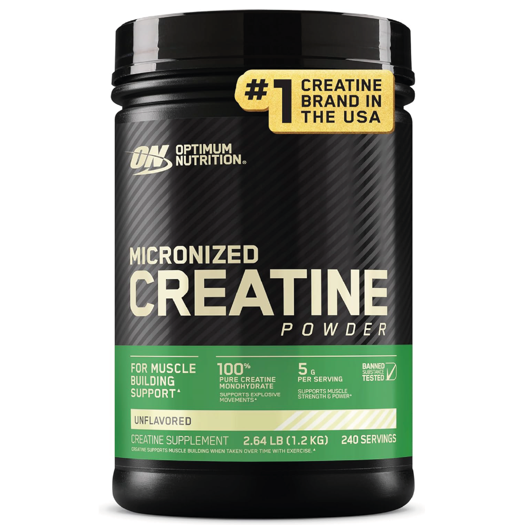 Creatina monohidrata Optimum Nutrition 1.2 kg con 240 servings para fuerza y potencia en Costa Rica