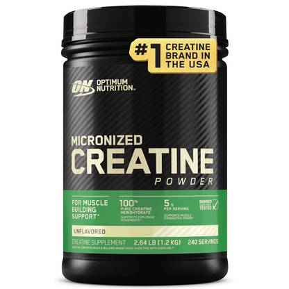 Creatina monohidrata Optimum Nutrition 1.2 kg con 240 servings para fuerza y potencia en Costa Rica