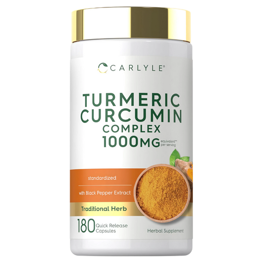 Cúrcuma Curcumina 1000 mg con Pimienta Negra Carlyle disponible en Costa Rica