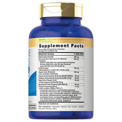 Digestive Enzymes with Probiotics & Prebiotics | 180 Capsules