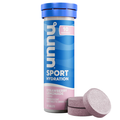 Nuun Sport Strawberry Lemonade, tubo de 10 tabletas efervescentes con electrolitos