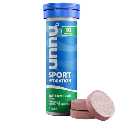 Nuun Sport Watermelon, tubo de 10 tabletas efervescentes con electrolitos