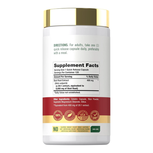 Extracto de Remolacha 8000 mg | 120 Capsules