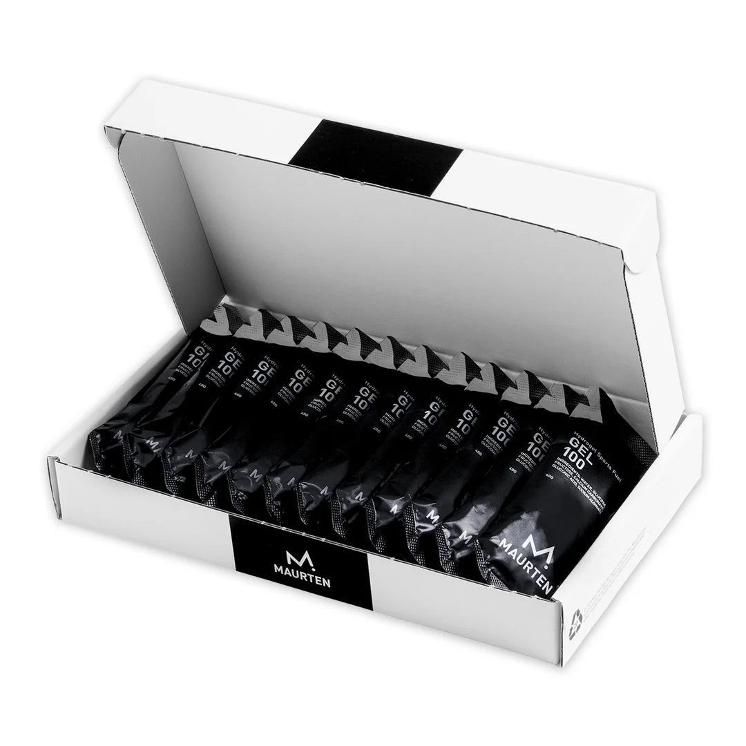 Gel Maurten 100 caja de 12 unidades para running, ciclismo y triatlón
