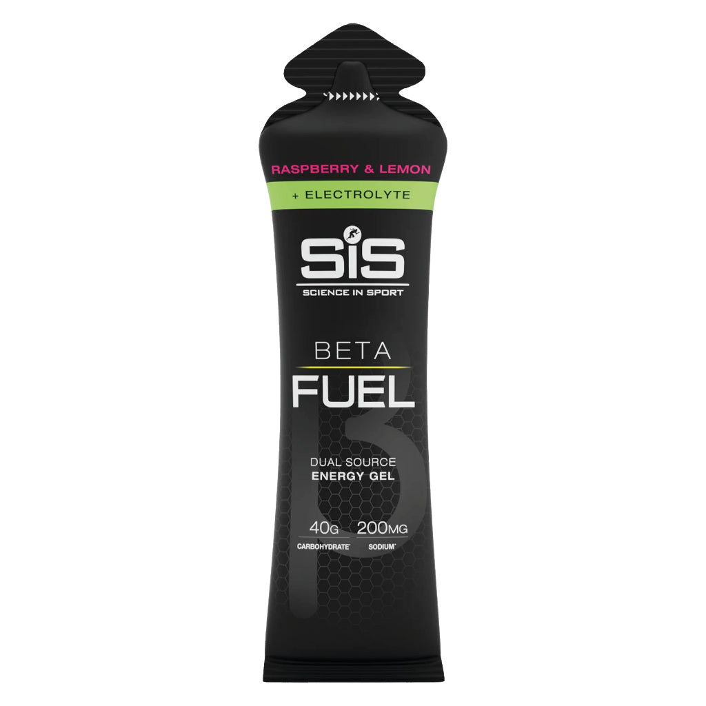 Gel SIS Beta Fuel  Costa Rica con electrolitos Raspberry Lemon para running y ciclismo