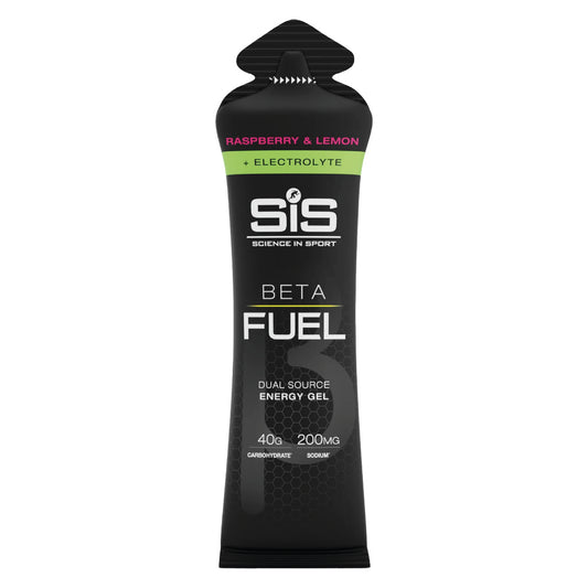Gel SIS Beta Fuel con electrolitos Raspberry Lemon para running y ciclismo en Costa Rica