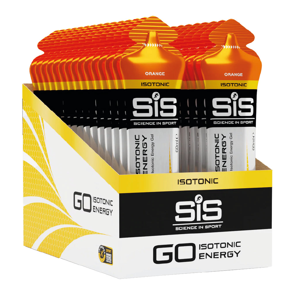Geles SIS Costa Rica sabor Orange para energía durante entrenamientos largos.