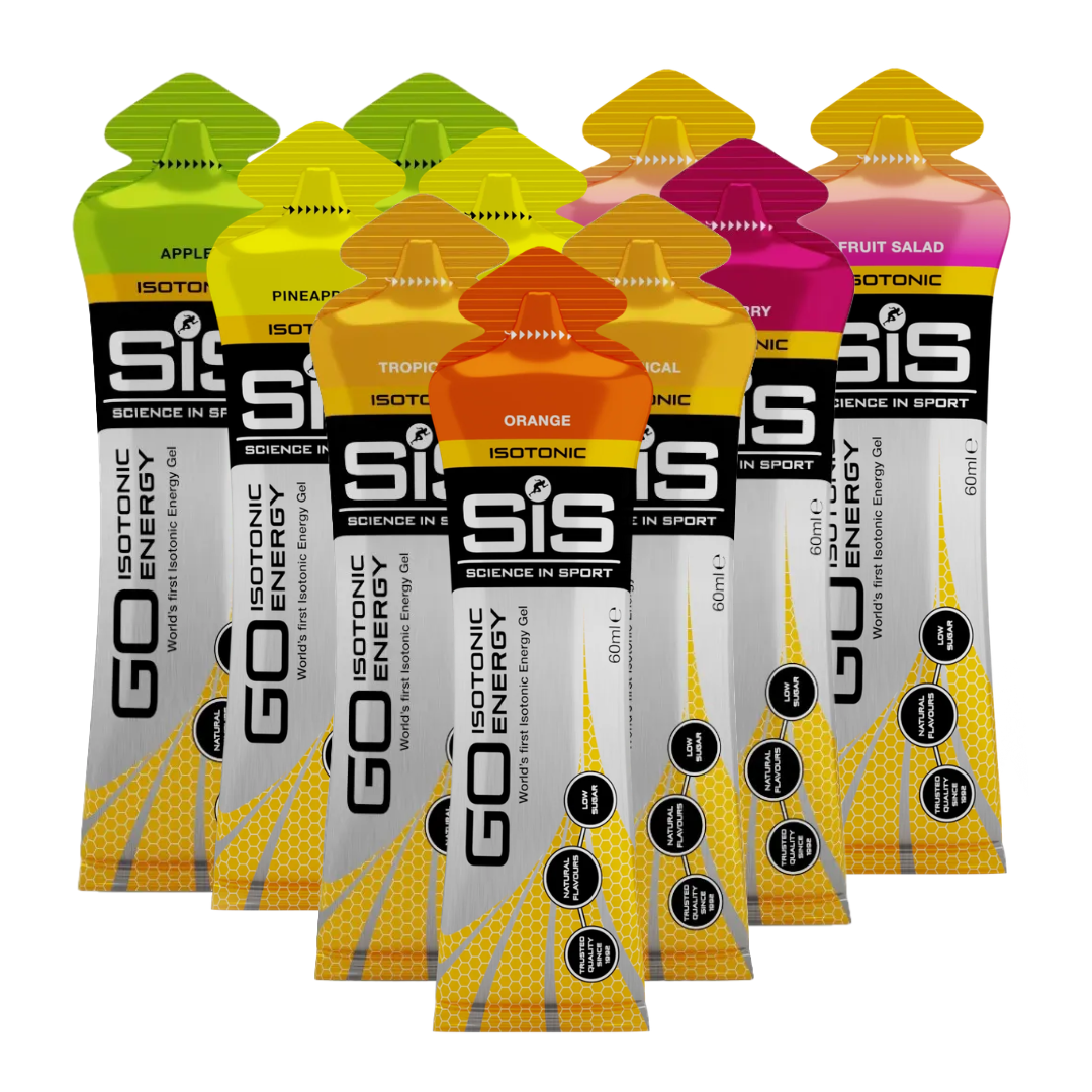 Geles SIS Pack 10 Frutal con sabores Apple, Pineapple, Tropical, Fruit Salad, Cherry y Orange en Costa Rica.