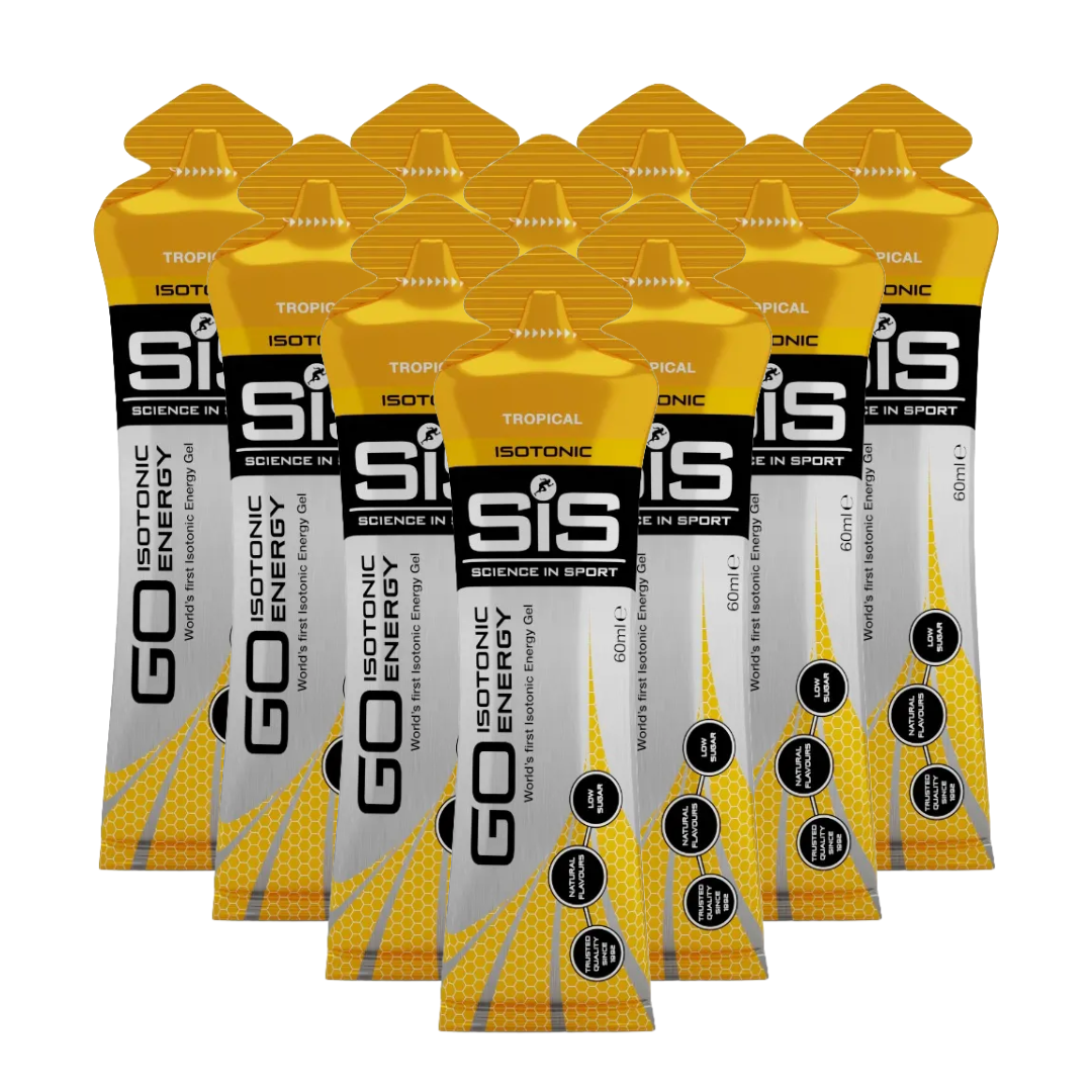 Geles SIS en Costa Rica isotónicos Tropical en pack de 10 para energía durante entrenamientos y carreras