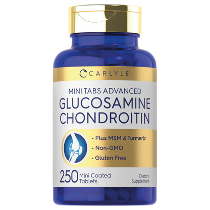 Glucosamina condroitina con MSM y cúrcuma Carlyle 250 mini tabletas para articulaciones en Costa Rica
