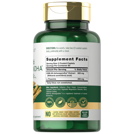 KSM-66 Ashwagandha 600mg | 120 Tabletas