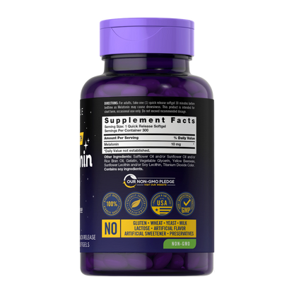 Melatonina 10 mg Carlyle | 300 cápsulas blandas