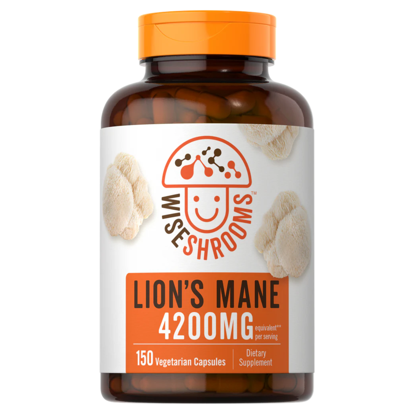 Melena de León Carlyle Lion’s Mane 4200 mg 150 cápsulas vegetarianas con BioPerine pimienta negra