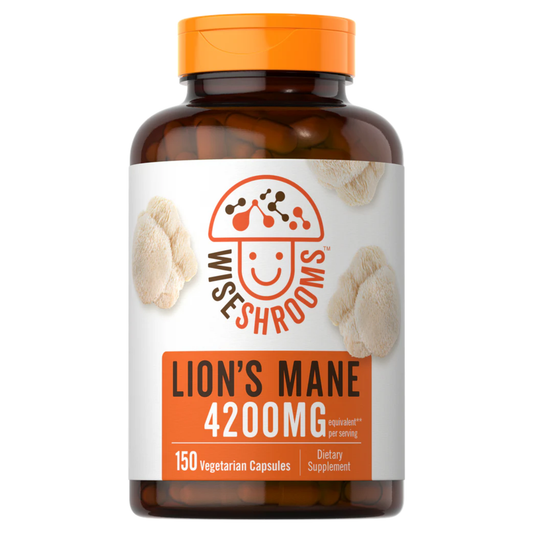 Melena de León Carlyle Lion’s Mane 4200 mg 150 cápsulas vegetarianas con BioPerine pimienta negra