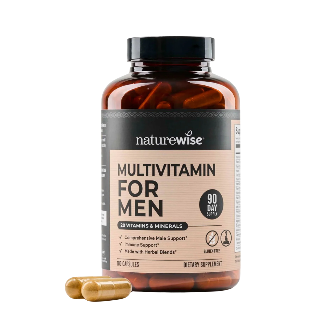 Multivitamínico para hombre NatureWise de 180 cápsulas