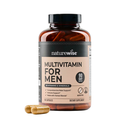 Multivitamínico para hombre NatureWise de 180 cápsulas