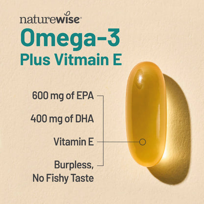 Suplemento Omega 3 Plus 1000 mg con vitamina E para rutina de bienestar