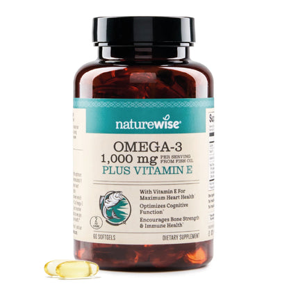 Omega 3 Plus 1000 mg con vitamina E 60 cápsulas para bienestar cardiovascular en Costa Rica