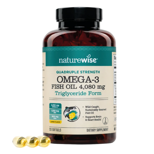 Omega-3 cuádruple NatureWise de 120 cápsulas