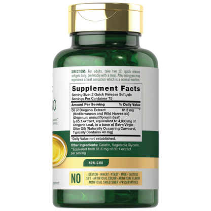 Oregano Oil 4000mg  | 150 Softgels