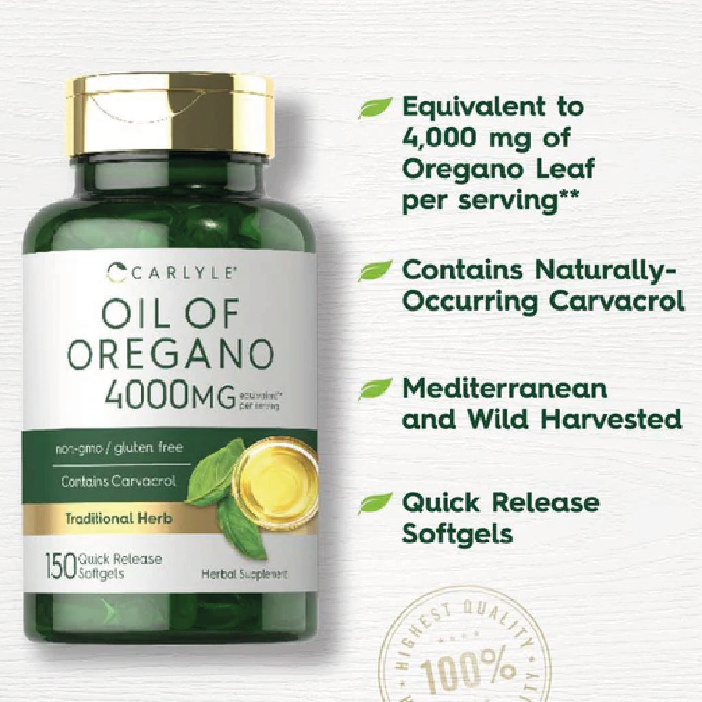 Oregano Oil 4000mg  | 150 Softgels
