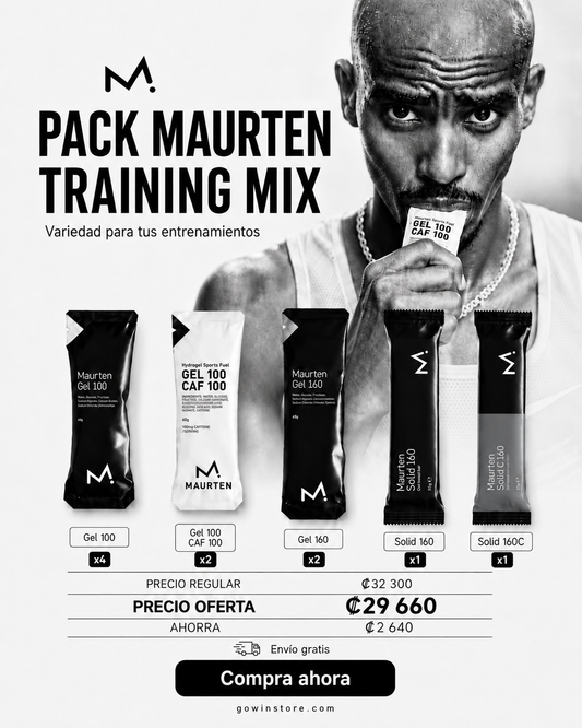Pack Maurten Training Mix Costa Rica - Gel 100, Gel 100 CAF 100, Gel 160 y Solid 160