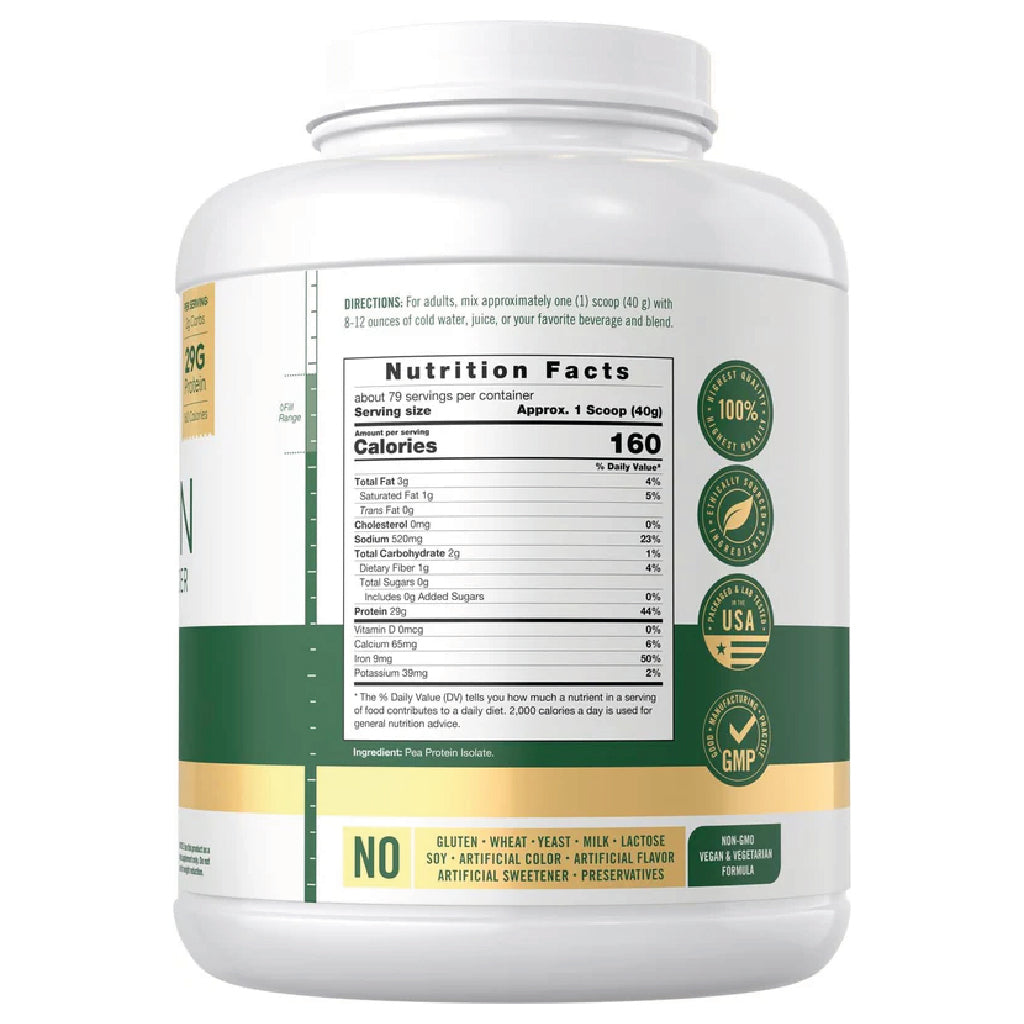 Envase de proteína vegetal Carlyle sin sabor con 29 g por porción y 79 servicios