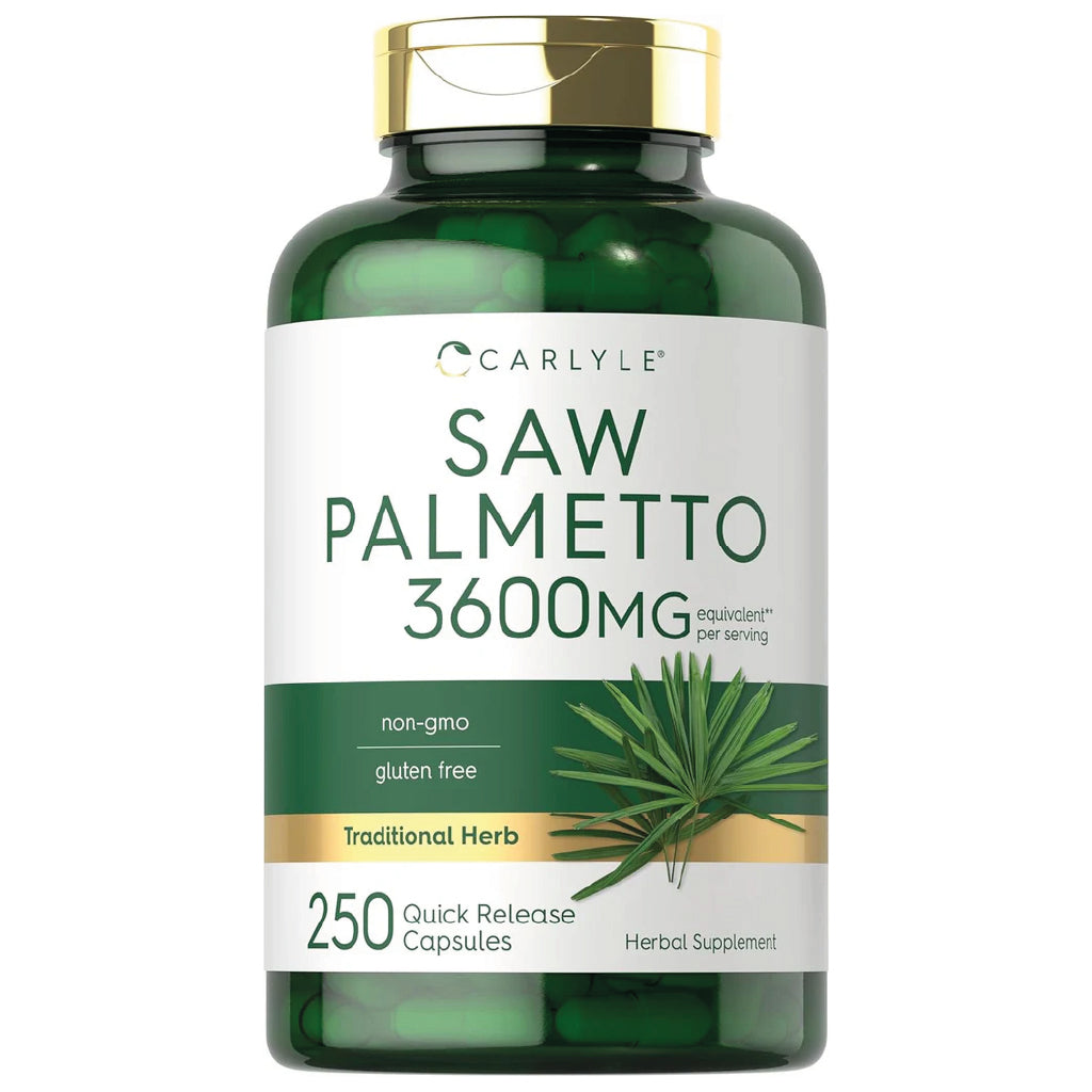 Saw Palmetto 3600mg de Carlyle suplemento para salud prostática y bienestar urinario en Costa Rica