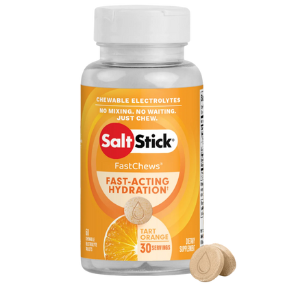 SaltStick FastChews Naranja | 60 tabletas masticables