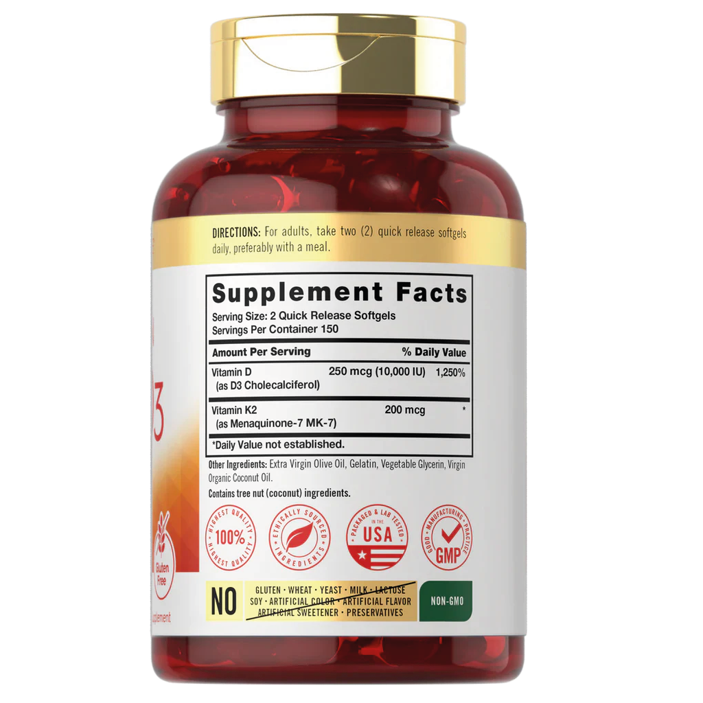 Vitamin K-2 with D-3 | 300 Softgels