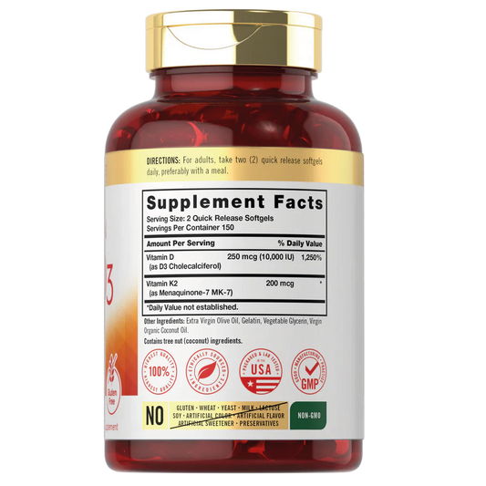 Vitamin K-2 with D-3 | 300 Softgels